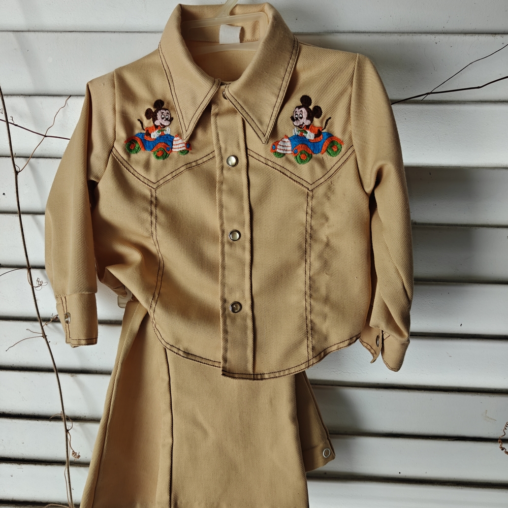70s Western Childs Disney Mickey Mouse Wear